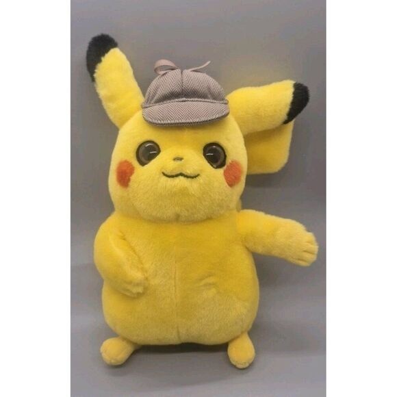 Pokemon Detective Pikachu Movie 8" Plush Figure 2019 Wicked Cool Stuffed Animal - Picture 1 of 4